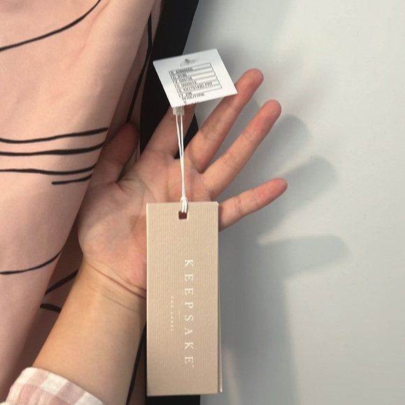 Keepsake pink cowl neck dress with open back with tie - Picture 2 of 4